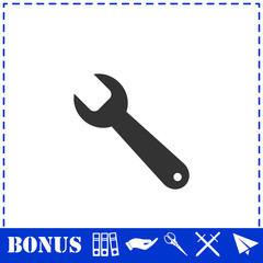 Wrench icon flat