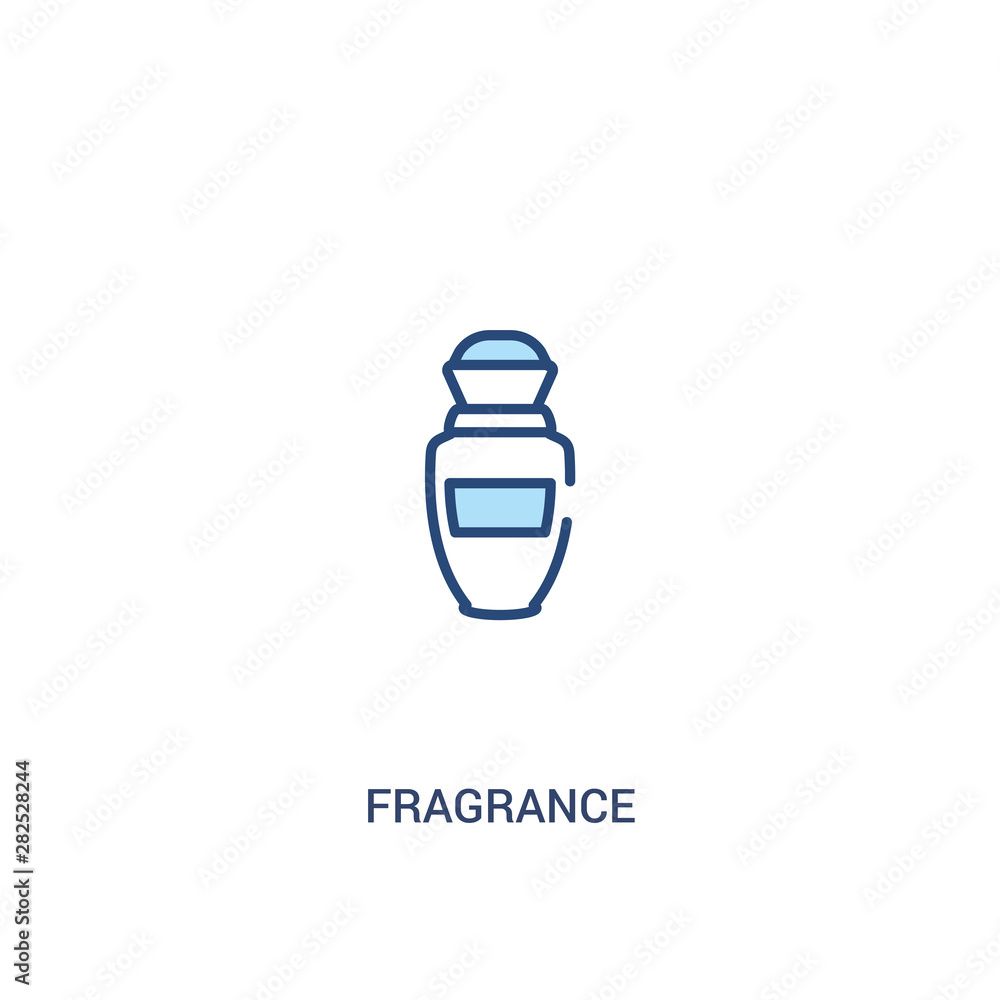 Poster fragrance concept 2 colored icon. simple line element illustration. outline blue fragrance symbol. c