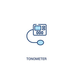 tonometer concept 2 colored icon. simple line element illustration. outline blue tonometer symbol. can be used for web and mobile ui/ux.