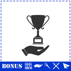 Trophy icon flat