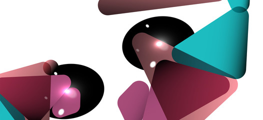 Vintage abstract template with triangle mosaic composition vecton white background. Simple design background. Modern flat design. Beautiful vector pattern.