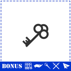 Key icon flat
