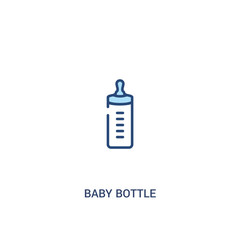 baby bottle concept 2 colored icon. simple line element illustration. outline blue baby bottle symbol. can be used for web and mobile ui/ux.