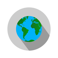Globe Earth vector illustration. Travel around the world and try to save our planet. So many opportunity you have. Flight around to see more. From flat isolated Earth set