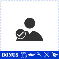 User check icon flat