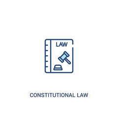 constitutional law concept 2 colored icon. simple line element illustration. outline blue constitutional law symbol. can be used for web and mobile ui/ux.