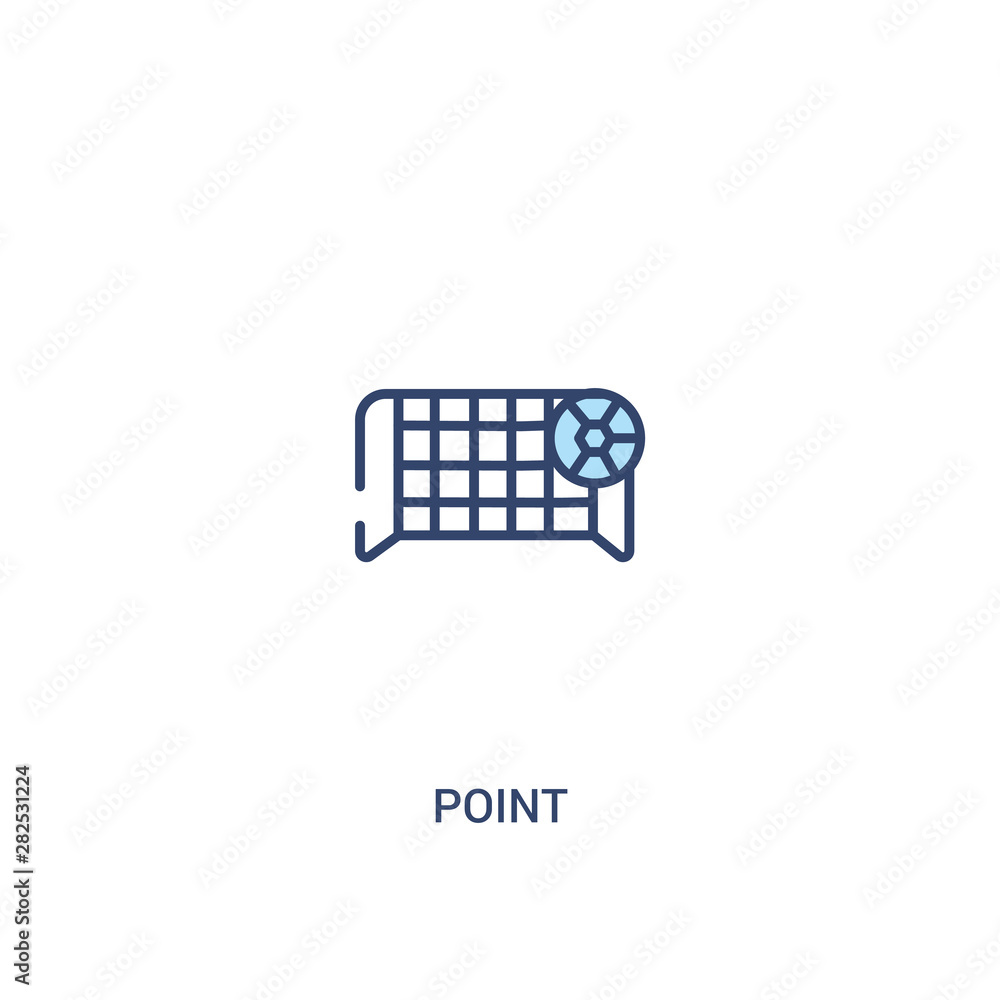 Poster point concept 2 colored icon. simple line element illustration. outline blue point symbol. can be us