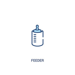 feeder concept 2 colored icon. simple line element illustration. outline blue feeder symbol. can be used for web and mobile ui/ux.