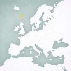 Fototapeta na wymiar Map of Europe - Faroe Islands