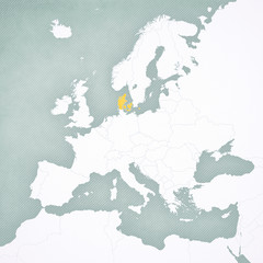 Map of Europe - Denmark