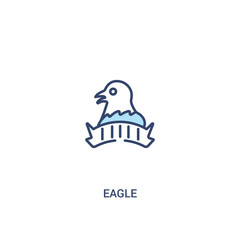 eagle concept 2 colored icon. simple line element illustration. outline blue eagle symbol. can be used for web and mobile ui/ux.
