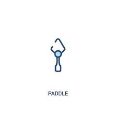 paddle concept 2 colored icon. simple line element illustration. outline blue paddle symbol. can be used for web and mobile ui/ux.