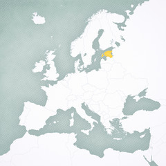 Map of Europe - Estonia