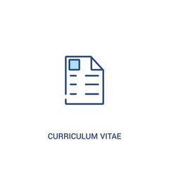 curriculum vitae concept 2 colored icon. simple line element illustration. outline blue curriculum vitae symbol. can be used for web and mobile ui/ux.