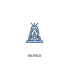 oilfield concept 2 colored icon. simple line element illustration. outline blue oilfield symbol. can be used for web and mobile ui/ux.