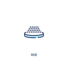 roe concept 2 colored icon. simple line element illustration. outline blue roe symbol. can be used for web and mobile ui/ux.