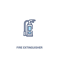 fire extinguisher concept 2 colored icon. simple line element illustration. outline blue fire extinguisher symbol. can be used for web and mobile ui/ux.