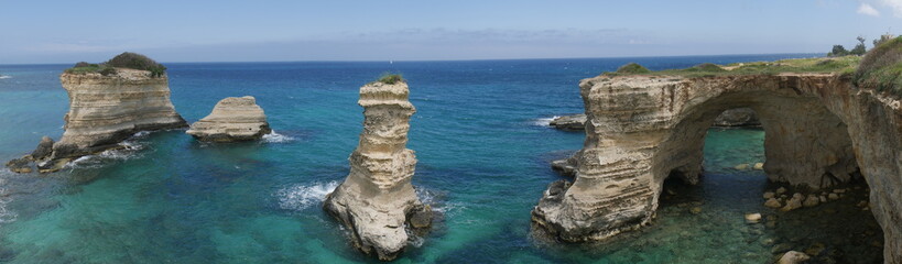 Torre Sant'Andrea in Salento is famous for its wild landscape characterized by jagged rocky coast...