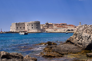 Fototapeta na wymiar Panorama Dubrovnik port . Europe, Croatia