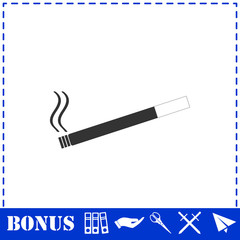 Cigarette icon flat