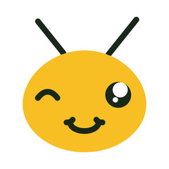 Fototapeta premium cute little bee insect head