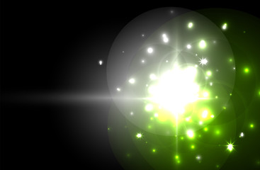 Glowing neon light. Holiday decoration.