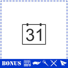 31 calendar days icon flat