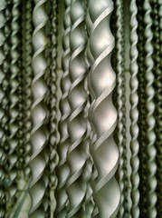 Drill bits of various size. Metallic background on the subject of renovation or construction...
