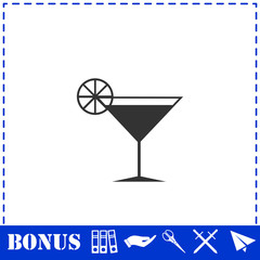 Cocktail icon flat