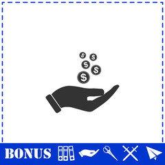 Charity icon flat