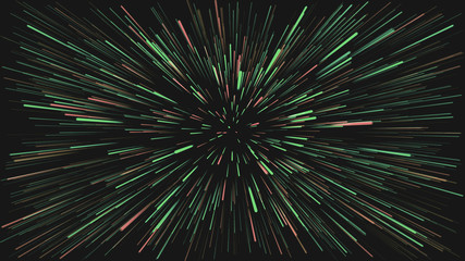 Explosion of dark green and brown colors on a dark background