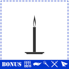 Candle icon flat