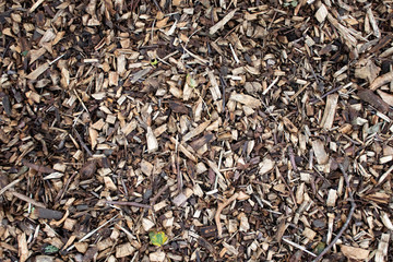 Fototapeta premium Bark flooring. Childrens play area safety flooring