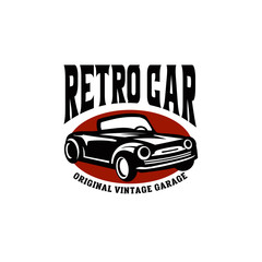 Retro Car Logo Design Template Vector