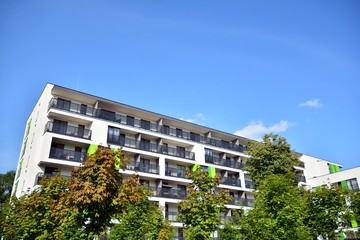 modern building with balconies