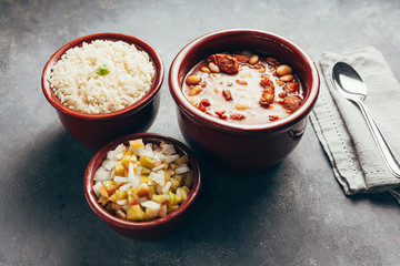 Brazilian cuisine. Favada - Fava Bean Beef Stew