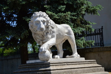 Fototapeta na wymiar Statue of lion in Odessa