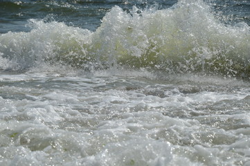 Black Sea waves crashing on coastline