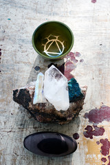 Crystals for spiritual healing stone intention manifestation. 
