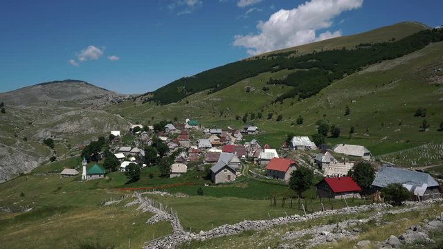 Lukomir village, Bjelašnica, Konjic, place at highest elevation 1472m in Bosnia and Herzegovina - (4K)