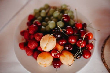 bowl of fresh cherries