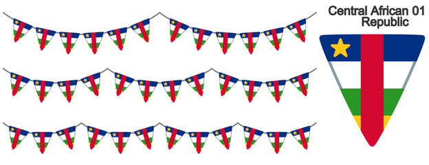 Obraz premium 中央アフリカの国旗のガーラーンド ベクターデータ（bunting garland）