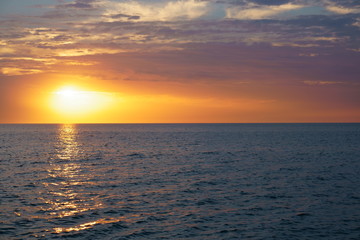 sunset over the sea