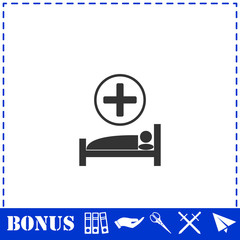 Obraz premium Hospital icon flat
