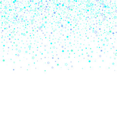 Blue, cyan, turquoise glitter stars confetti