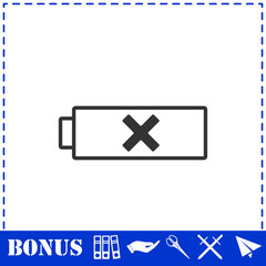 Fototapeta premium Battery icon flat