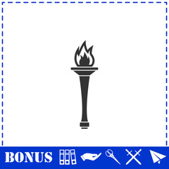 Torch icon flat