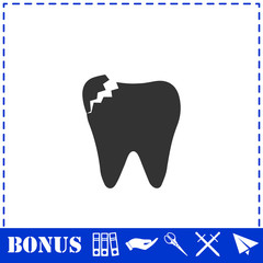 Dental Problem icon flat