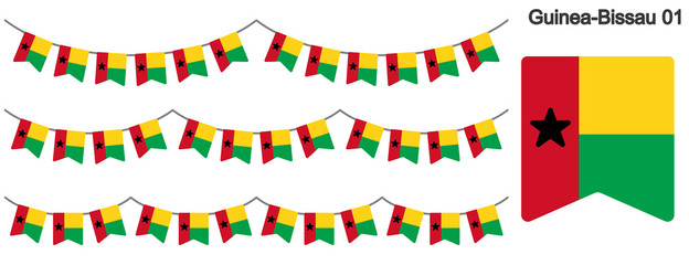 ギニアビサウの国旗のガーラーンド　ベクターデータ（bunting garland）