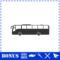 Bus icon flat